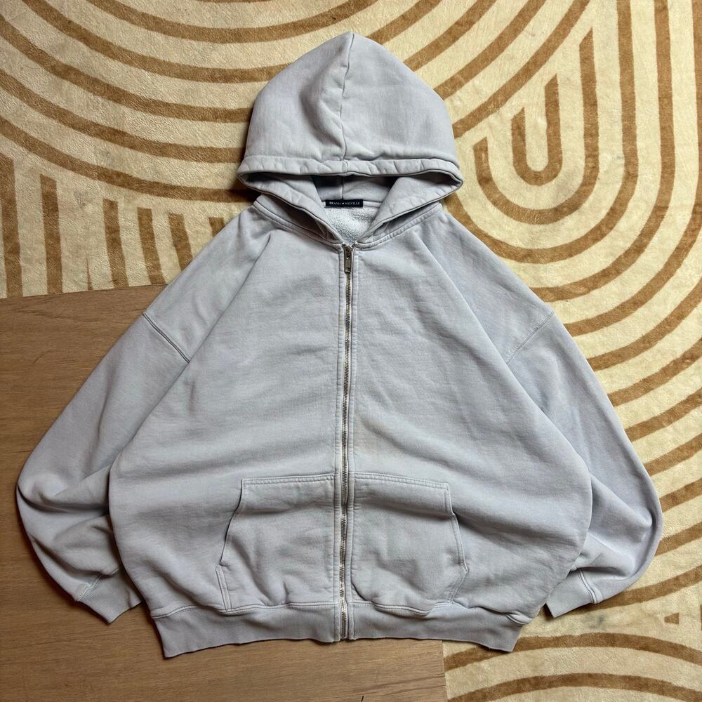 BRANDY MELVILLE • LILAC OVERSIZED FULL-ZIP HOODIE